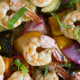 Sheet Pan Balsamic Shrimp and Summer Vegetables | Sheet Pan Suppers Review