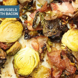 Sheet Pan Brussels Sprouts with Bacon