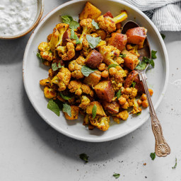 Sheet Pan Cauliflower Curry with Chickpeas