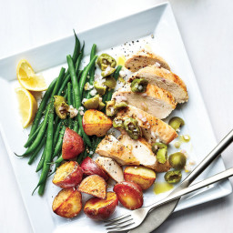 Sheet-Pan Chicken With Potatoes and Green Beans