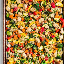 Sheet Pan Chicken with Rainbow Vegetables