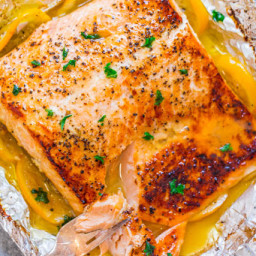 Sheet Pan Garlic Lemon Butter Salmon