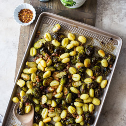  Sheet Pan Gnocchi with Brussels Sprouts and Pancetta