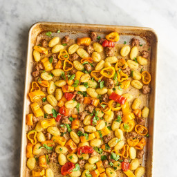 Sheet Pan Gnocchi with Sausage and Peppers