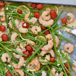 Sheet Pan Greek-Style Shrimp and Green Beans