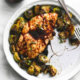 Sheet Pan Honey Balsamic Chicken and Brussels Sprouts