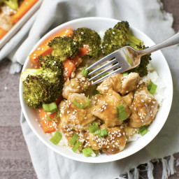 Sheet Pan Honey Garlic Sesame Chicken and Broccoli