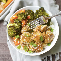Sheet Pan Honey Garlic Sesame Chicken and Broccoli