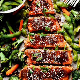 Sheet Pan Miso Salmon and Vegetables