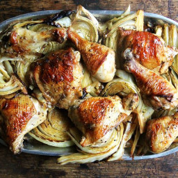 Sheet Pan Roast Chicken and Cabbage