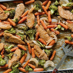 Sheet Pan Sticky Chicken and Vegetables