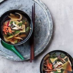 Shiitake-and-Swiss-Chard Soup with Hand-Cut Noodles