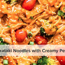 Shirataki Noodles Recipe with Peanut Sauce