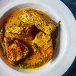 Shorshe Bata Diye Macher Jhal or Mustard Fish Curry