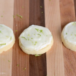 Shortbread Cookies with Lime Cream Cheese Frosting
