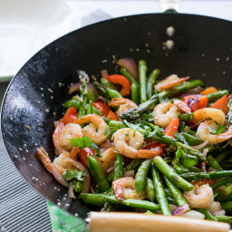 Shrimp and Asparagus Stir-Fry