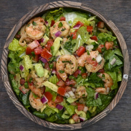 Shrimp and Avocado Taco Salad Recipe by Tasty
