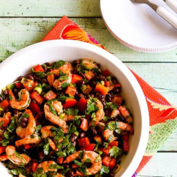 Shrimp and Black Bean Salad with Cilantro, Cumin, and Lime
