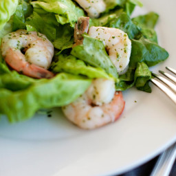 Shrimp-and-Boston-Lettuce Salad with Garlic, Anchovy, and Mint Dressing