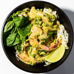 Shrimp and Coconut Curry with Rice Noodles