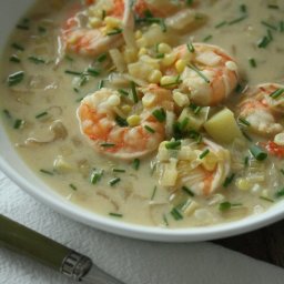 Shrimp and Corn Chowder with Chives