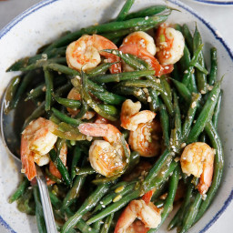 Shrimp and Green Beans in Chinese Garlic Sauce