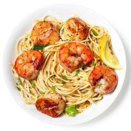 Shrimp and Scallop Scampi with Linguine