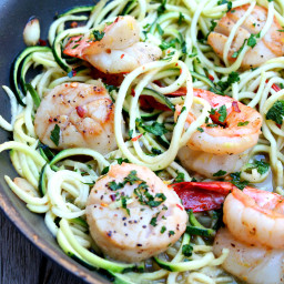 Shrimp and Scallop Scampi with Zucchini Noodles