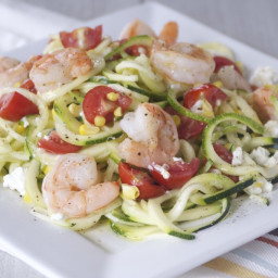 Shrimp and Zucchini Noodle Summer Salad