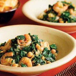 Shrimp, Chickpeas & Spinach with Ginger & Cumin