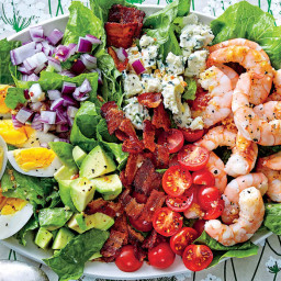 Shrimp Cobb Salad with Bacon Dressing Recipe