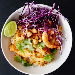 Shrimp Curry with Chickpeas and Cauliflower