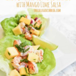 Shrimp Lettuce Wraps with Mango Salsa
