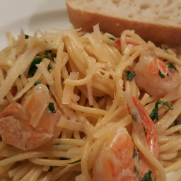 Shrimp Linguini with White Wine Garlic Butter Sauce