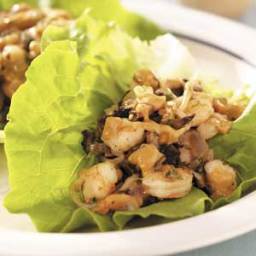 Shrimp 'n' Mushroom Lettuce Wraps Recipe