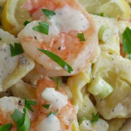 Shrimp Pasta Salad With a Creamy Lemon Dressing Recipe