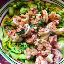 Shrimp Piccata with Zucchini and Summer Squash Noodles
