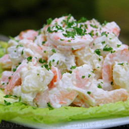 Shrimp potato salad {Ensalada de papas con camarones}
