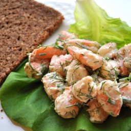 Shrimp Salad With Butter Lettuce and Pumpernickel Bread Recipe