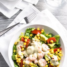 Shrimp Salad with Creamy Pesto Dressing