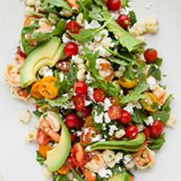 Shrimp Salad with Hominy, Arugula and Lime
