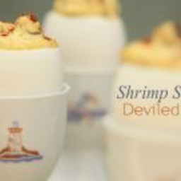 Shrimp Scampi Deviled Eggs