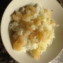 Shrimp Scampi over Rice