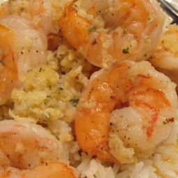 Shrimp Scampi over Rice