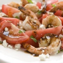 Shrimp, Watermelon and Goat Cheese Salad