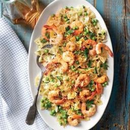 Shrimp and Peas with Farfalle