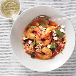 Shrimp with Tomatoes, Spinach, and Rice