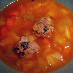 Sicilian Meatball Soup
