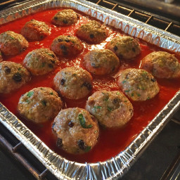 Sicilian Meatballs with Basil Marinara