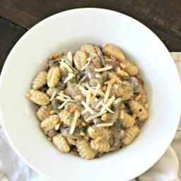 Side Dish - Gnocchi with Mushrooms and Pinenuts